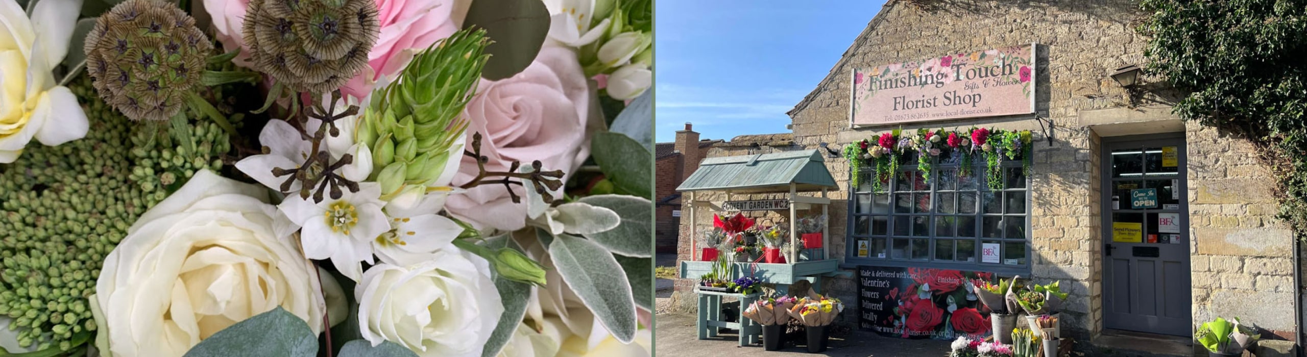 Seasonal bouquets from Finishing Touch in Lincoln offering same-day delivery